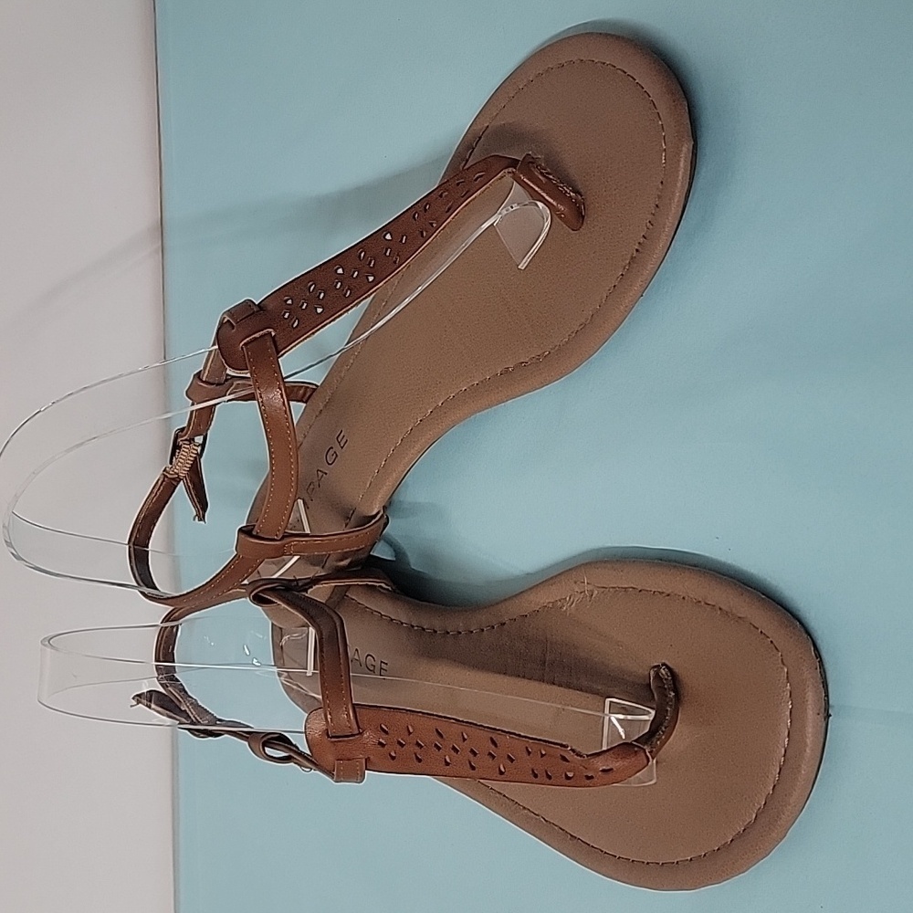 Rampage Leather Ankle Strappy Strap Sandals Size 10